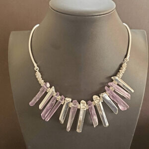 Kenneth Cole Faux Amethyst Point Necklace‎